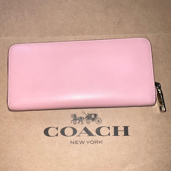 Coach | Bags | New Compact Bifold Wallet In Gunmetaldark  COACH Wallet PINK Smooth Calf Leather w Silver Hardware AUTHENTIC
